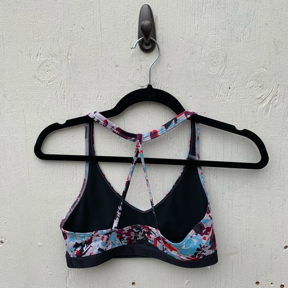 Under Armour Floral Racerback Sports Bra - Picture 2 of 3